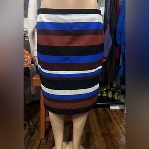 Nine West Multicolor Striped Pencil Skirt